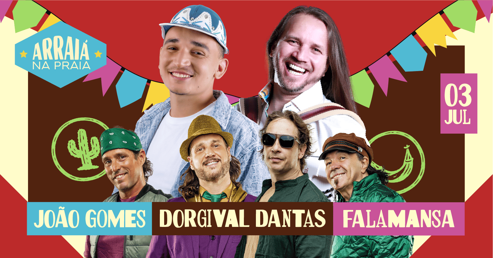 João Gomes, Dorgival Dantas e Falamansa comandarão noite de forró no Na Praia Festival